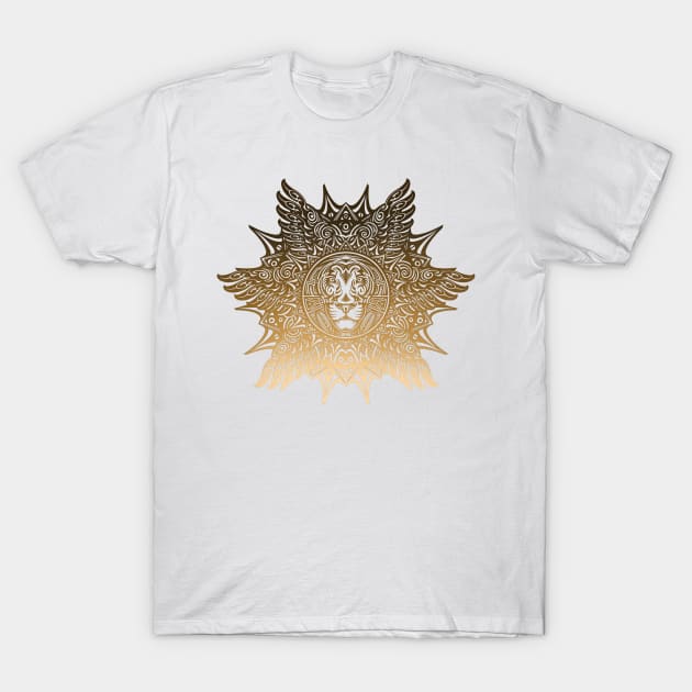 Gold lion T-Shirt by nelateni